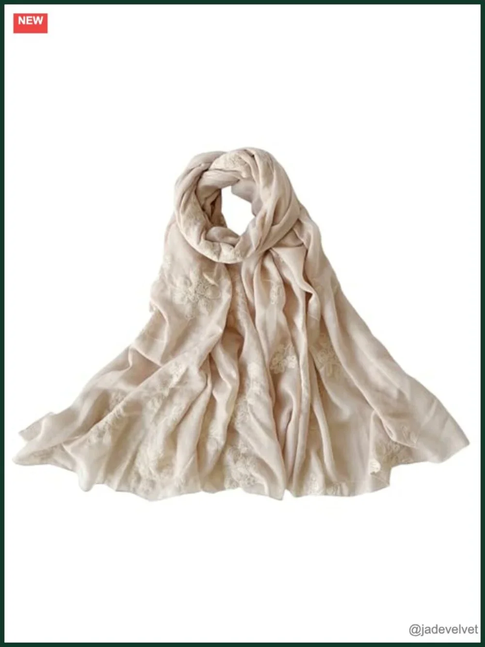 Lightweight Floral Embroidered Shawls Extra Large Scarves for Women